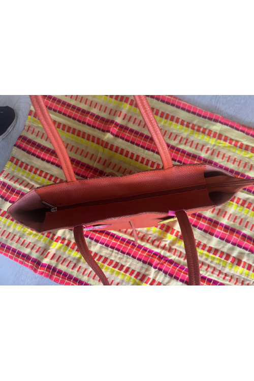 BOLSO PIEL NARANJA