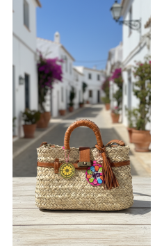 BOLSO RAFIA Y PIEL