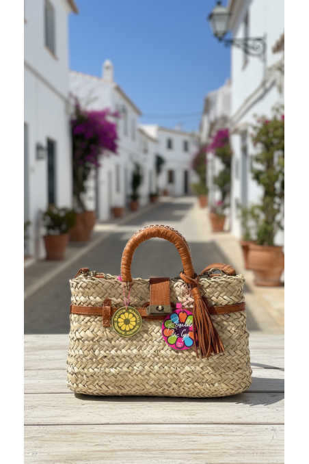 BOLSO RAFIA Y PIEL