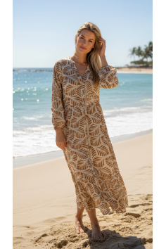 VESTIDO ESPIGA TOSTADO