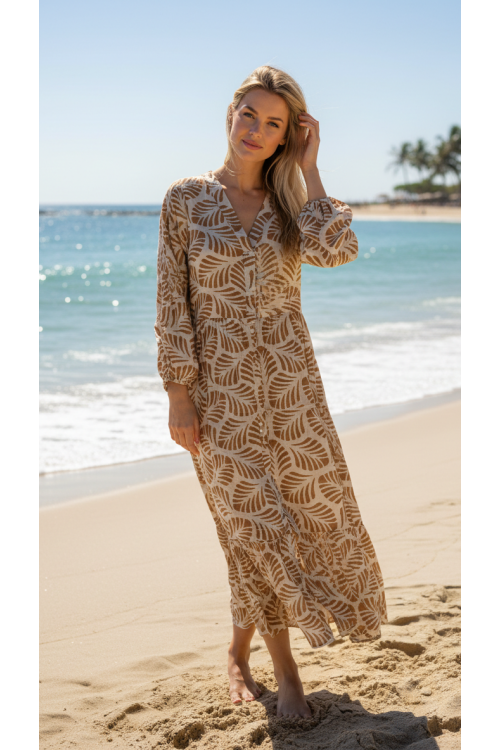 VESTIDO ESPIGA TOSTADO