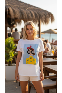 CAMISETA SEÑORITA BLANCA