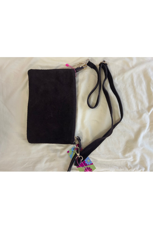 BOLSO SERRAJE MARRÓN TACHUELAS