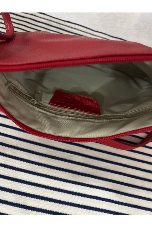 BOLSO PIEL BANDOLERA ROJO