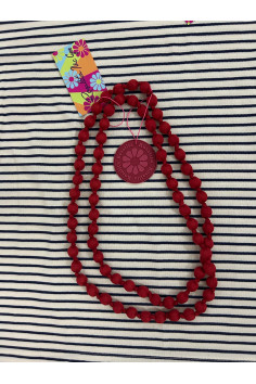 COLLAR BOLAS ROJO 2