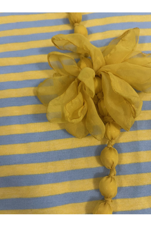 COLLAR BOLAS FLORES AMARILLO