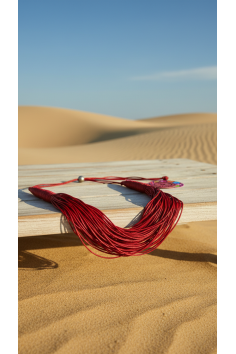 COLLAR CORDONES ROJO