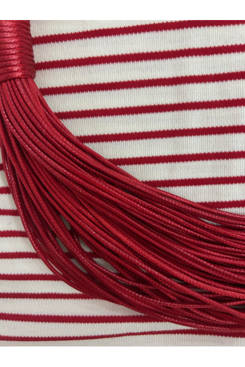 COLLAR CORDONES ROJO