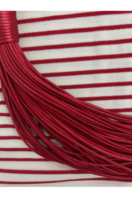 COLLAR CORDONES ROJO