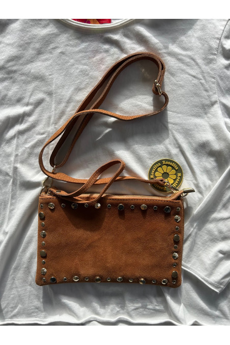 BOLSO PIEL SERRAJE TOSTADO