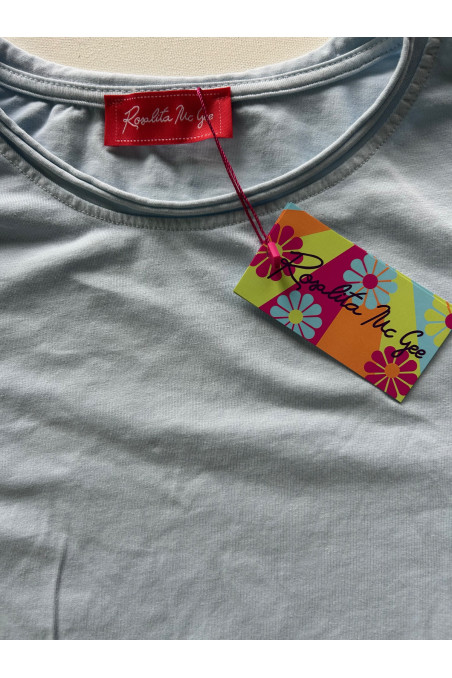 CAMISETA LISA CELESTE