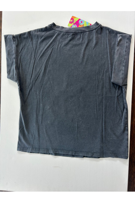 CAMISETA NEGRA CORAZONES