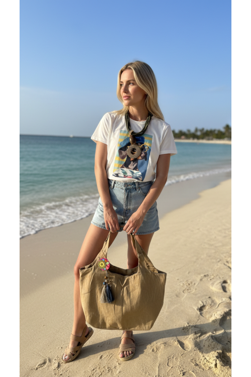 CAMISETA PERRITO BLANCA