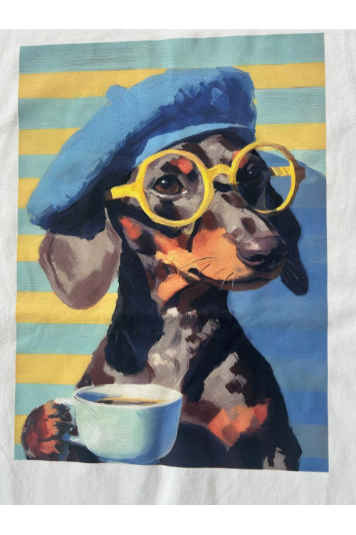 CAMISETA PERRITO BLANCA