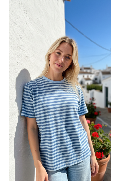 CAMISETA RAYAS AZULES