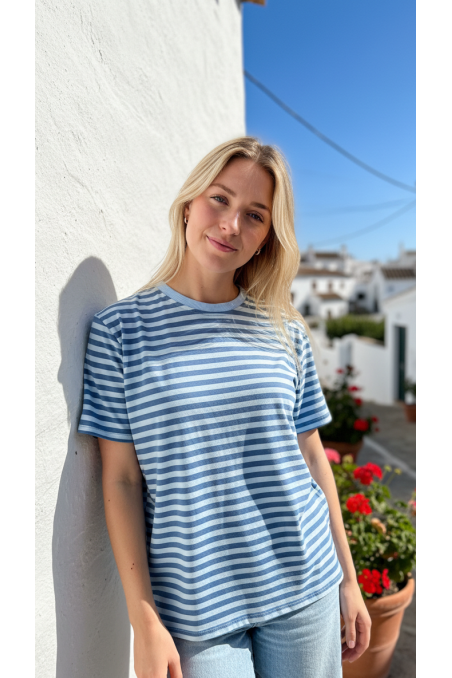 CAMISETA RAYAS AZULES