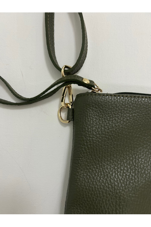 BANDOLERA PIEL VERDE