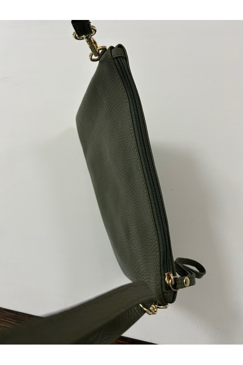 BANDOLERA PIEL VERDE