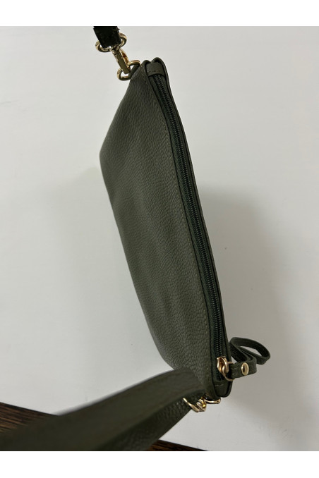 BANDOLERA PIEL VERDE