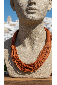 COLLAR CORDONES NARANJA