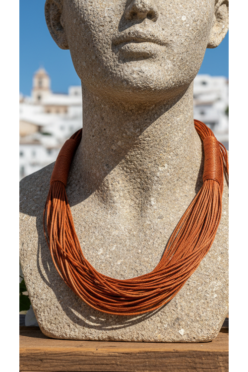 COLLAR CORDONES NARANJA