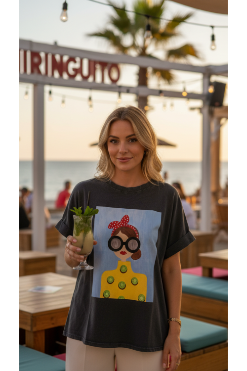 CAMISETA NEGRA SEÑORITA