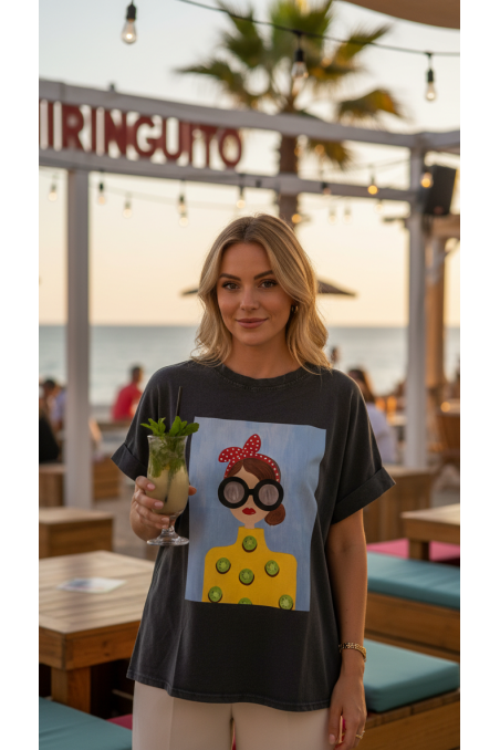 CAMISETA NEGRA SEÑORITA