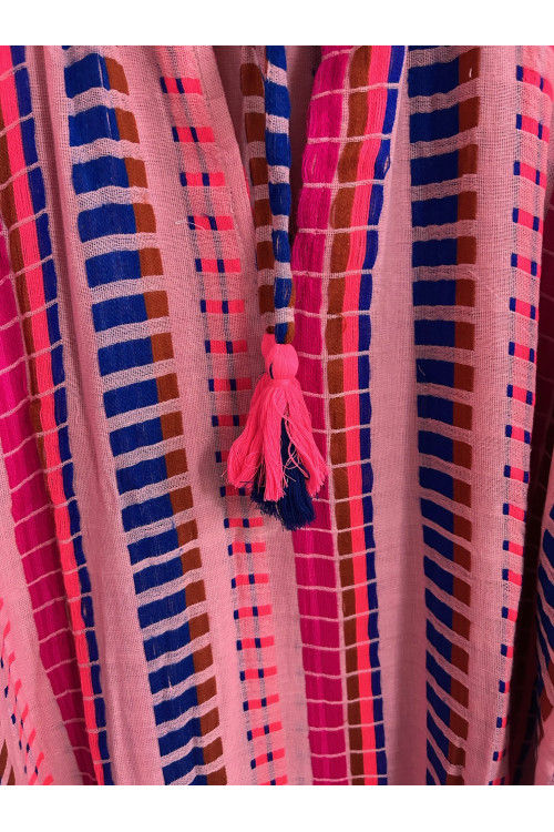 VESTIDO JACQUARD ROSA