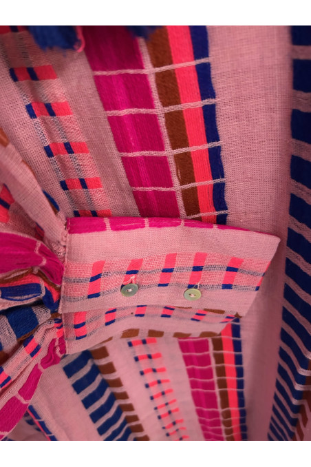 VESTIDO JACQUARD ROSA