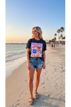 CAMISETA NEGRA CAFÉ