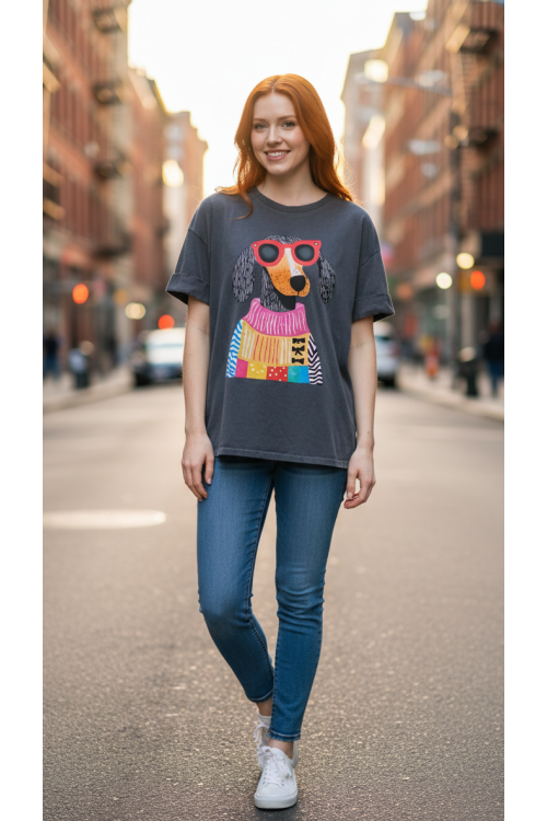 CAMISETA NEGRA PERRITO