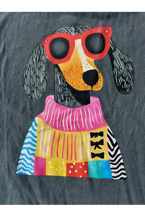 CAMISETA NEGRA PERRITO