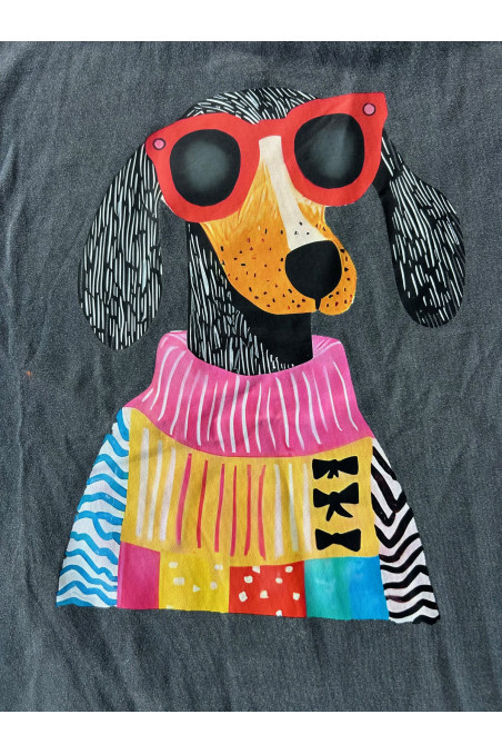 CAMISETA NEGRA PERRITO