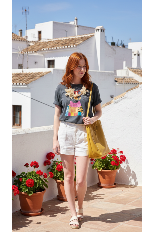 COLLAR BOLAS FLORES HUESO