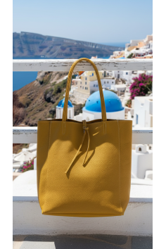 BOLSO PIEL AMARILLO