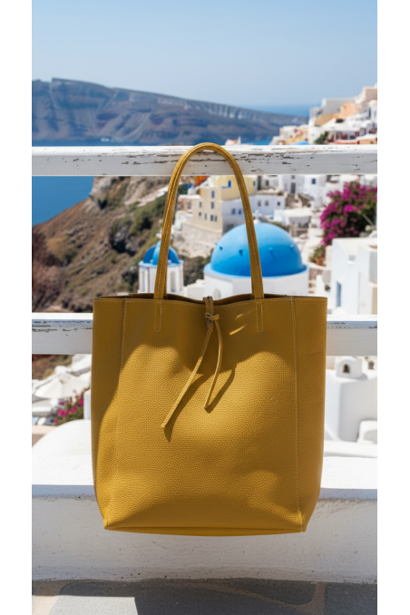 BOLSO PIEL AMARILLO