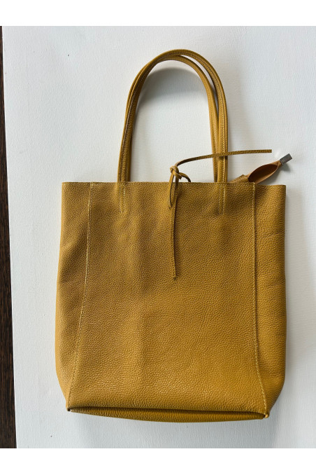 BOLSO PIEL AMARILLO