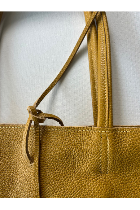 BOLSO PIEL AMARILLO