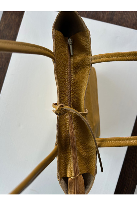BOLSO PIEL AMARILLO