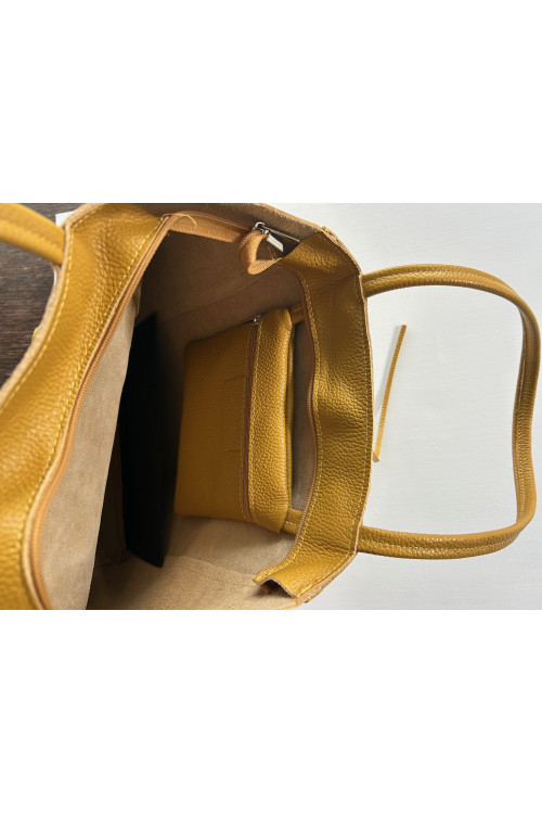 BOLSO PIEL AMARILLO