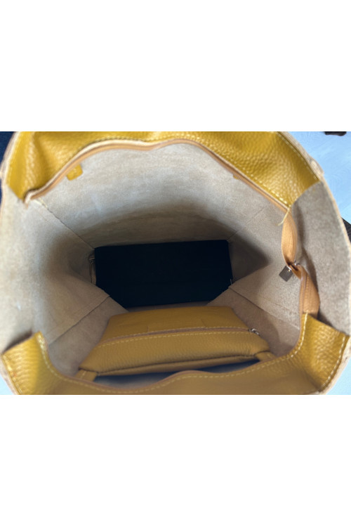 BOLSO PIEL AMARILLO