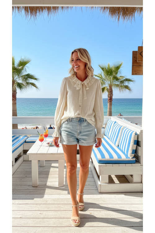 CAMISA CUELLO BLANCA