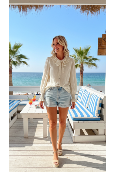 CAMISA CUELLO BLANCA