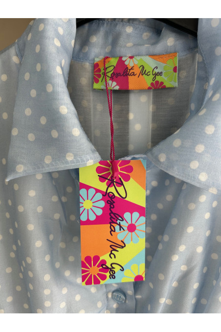 VESTIDO LUNARES AZUL