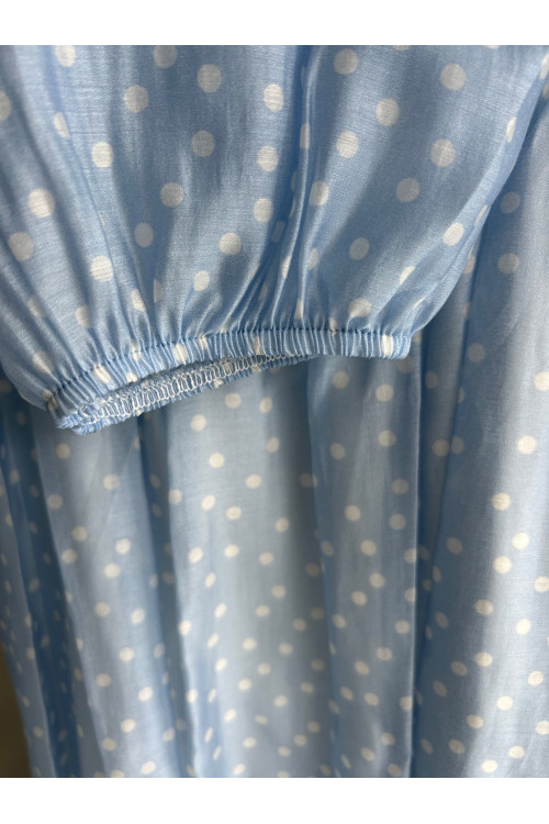 VESTIDO LUNARES AZUL