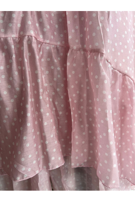 VESTIDO LUNARES ROSA