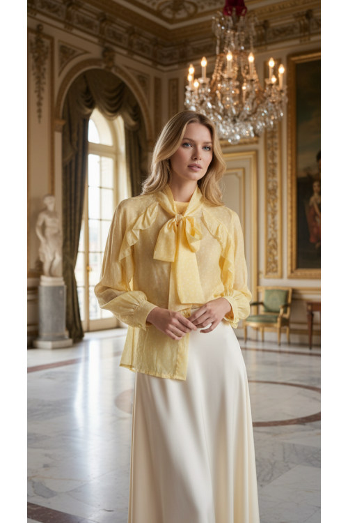 CAMISA LUNARES AMARILLA