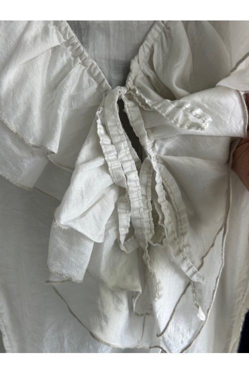 CAMISA VOLANTES BLANCA