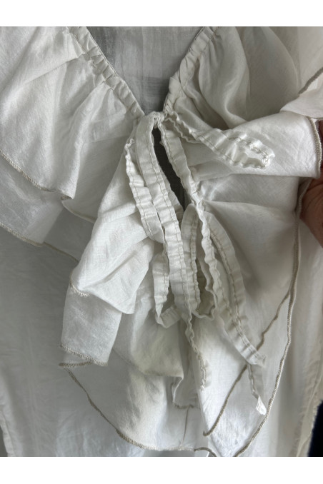 CAMISA VOLANTES BLANCA