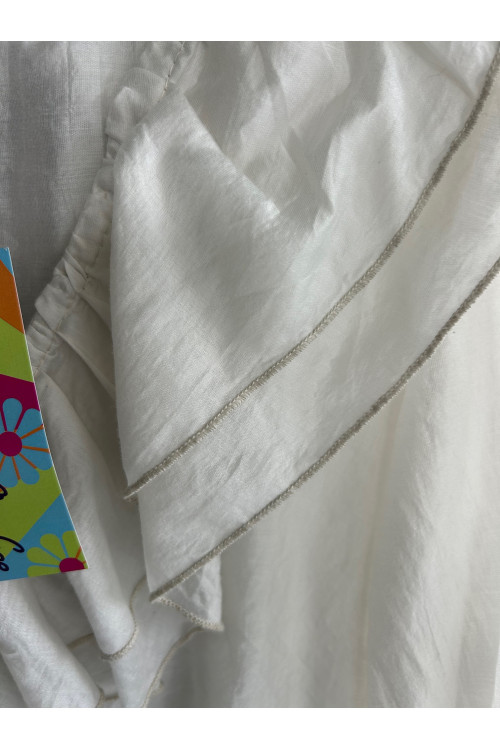 CAMISA VOLANTES BLANCA